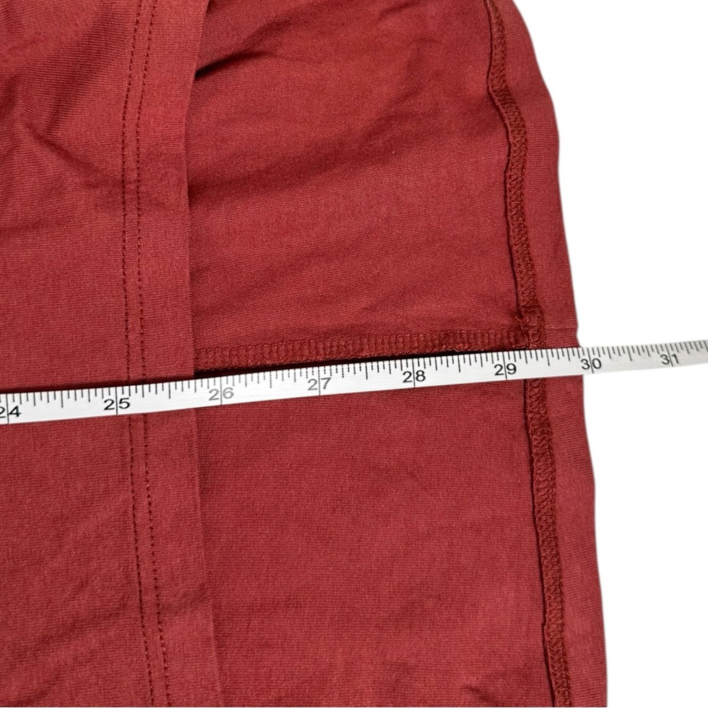 Peruvian Connection Solid Red Half Sleeve Hi-Low … - image 6